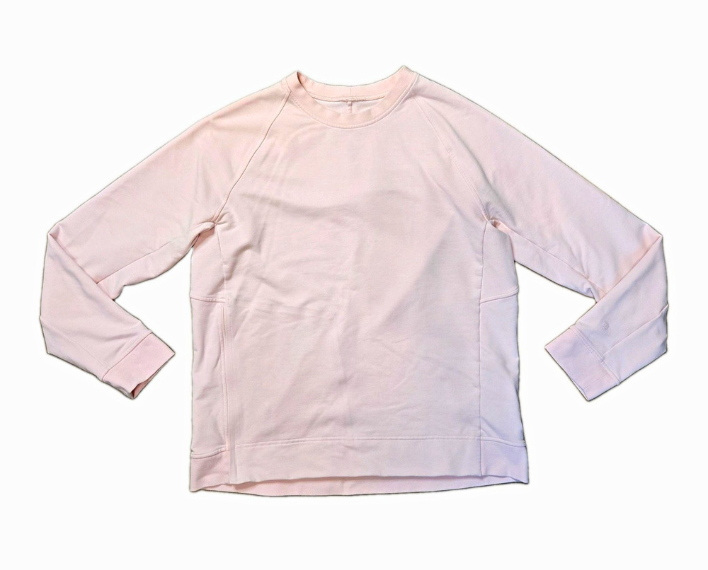 Lululemon Men’s Strawberry Milkshake Pink Crewneck Sweatshirt Long Sleeve Large